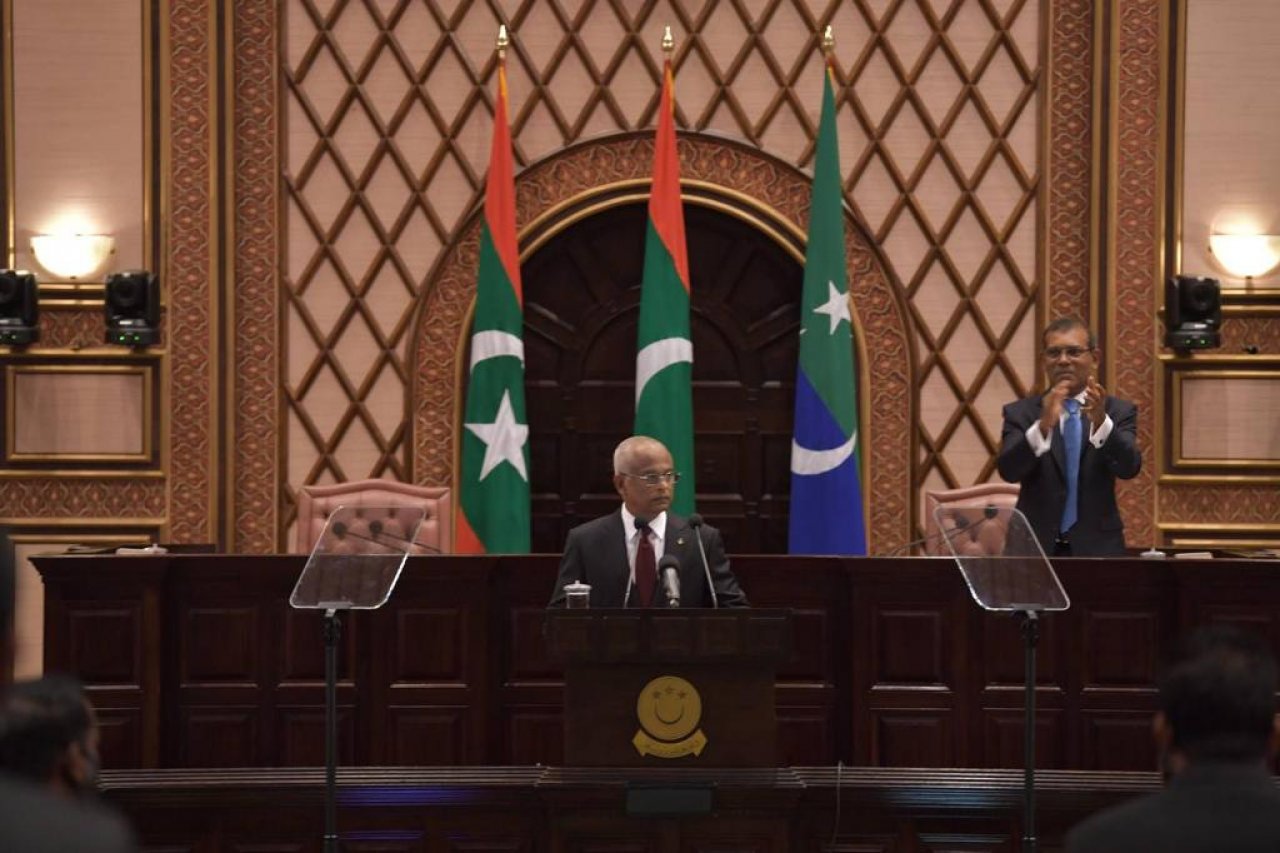 ރައީސް ސޯލިހު 2021 ވަނަ އަހަރުގެ ރިޔާސީ ބަޔާން އިއްވެވުން