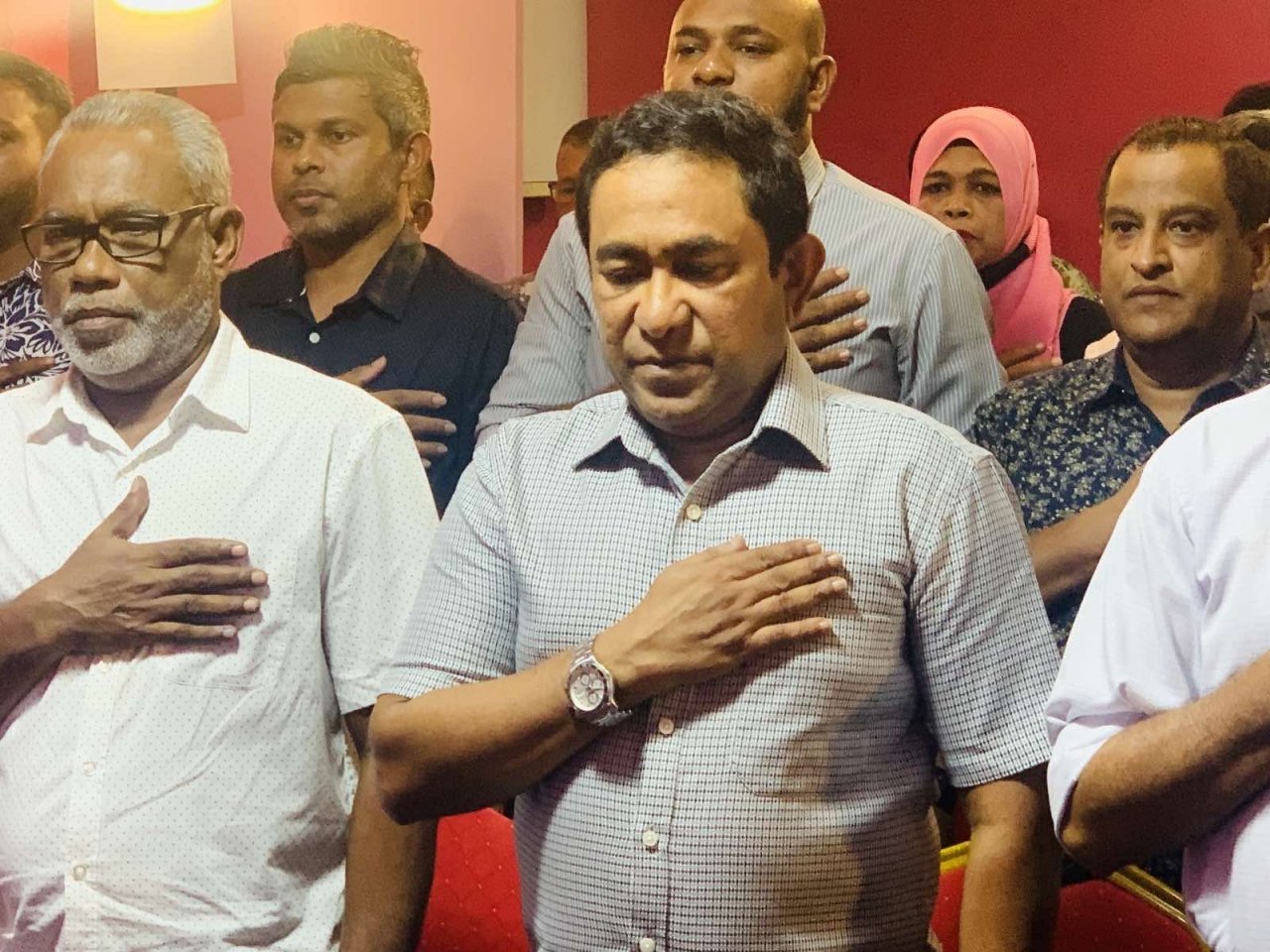 ޖަލުން މިނިވަންވުމަށް ފަހު ރައީސް ޔާމީންގެ ފުރަތަމަ ބައްދަލުވުން