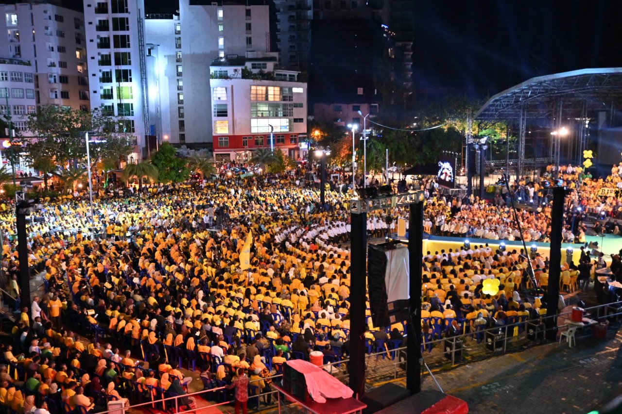 އެމްޑީޕީން މާލޭގައި ބޭއްވި ކެމްޕޭން ބޮޑު ޖަލްސާ