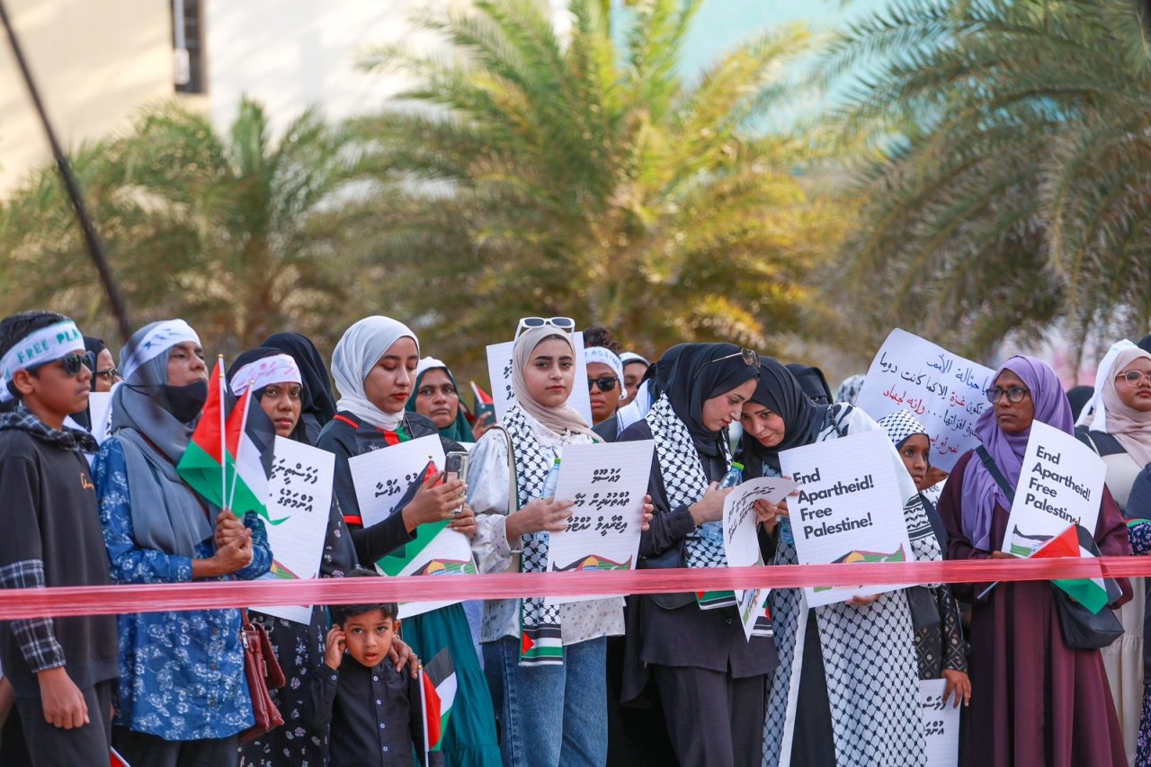 ގާޒާގައި ހިންގާ ގަތުލުއާއްމާ ދެކޮޅަށް މާލޭގައި ބޭއްވި އެއްވުން