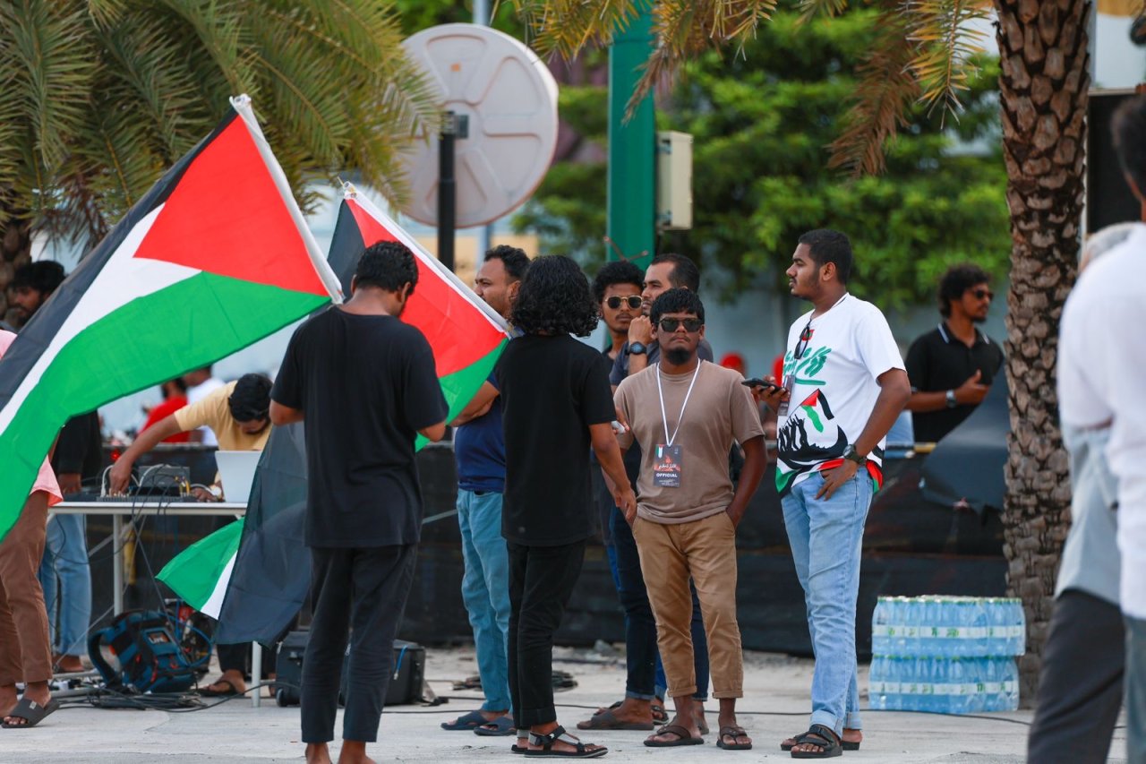 ގާޒާގައި ހިންގާ ގަތުލުއާއްމާ ދެކޮޅަށް މާލޭގައި ބޭއްވި އެއްވުން