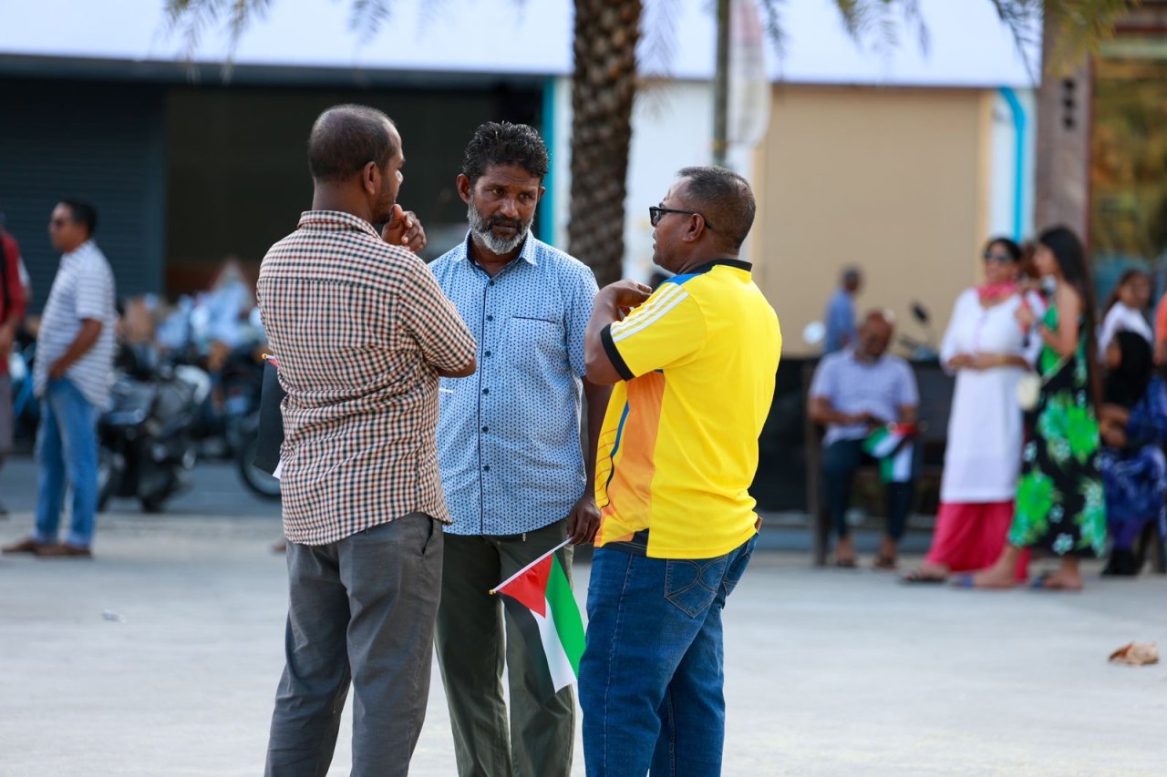 ގާޒާގައި ހިންގާ ގަތުލުއާއްމާ ދެކޮޅަށް މާލޭގައި ބޭއްވި އެއްވުން