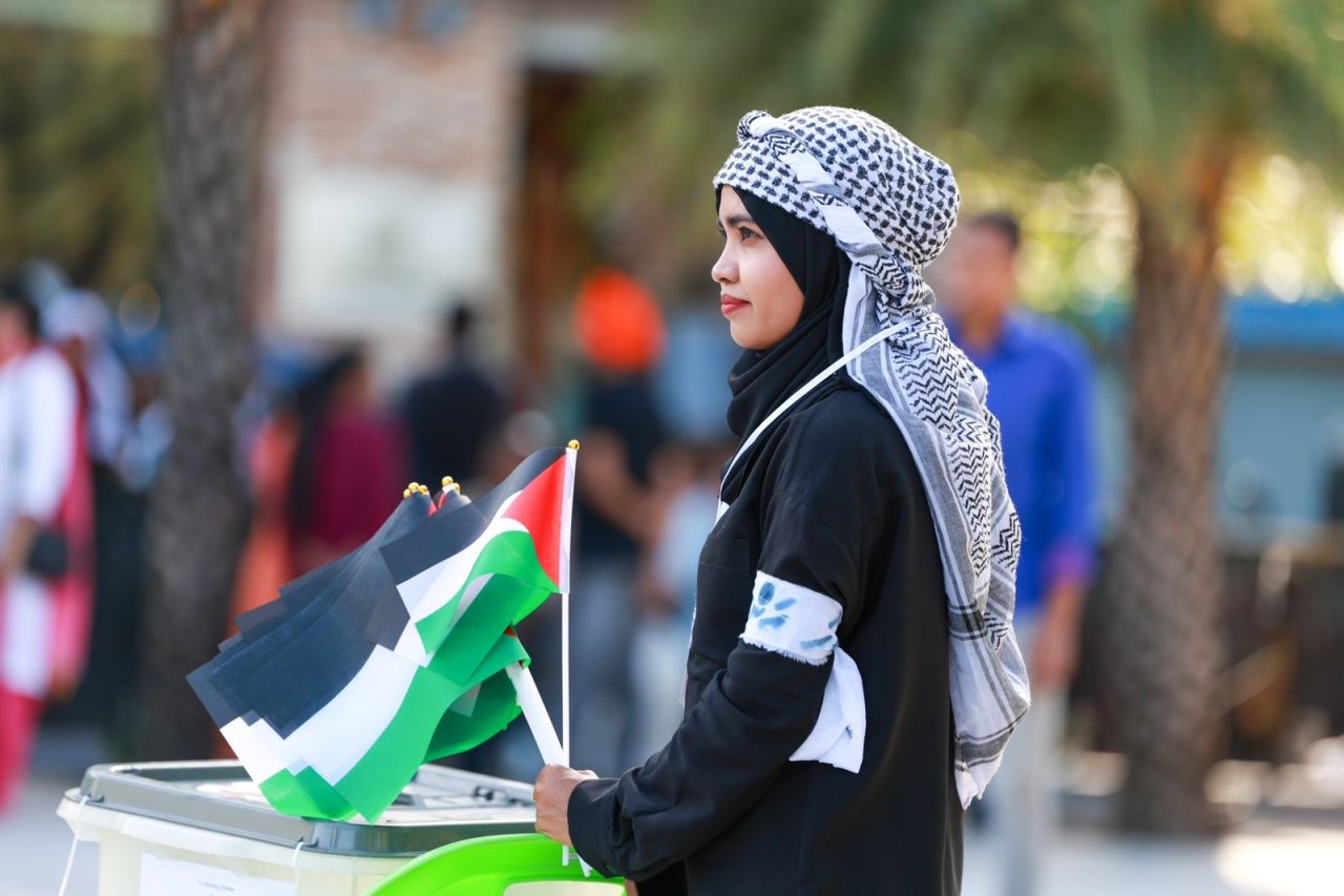 ގާޒާގައި ހިންގާ ގަތުލުއާއްމާ ދެކޮޅަށް މާލޭގައި ބޭއްވި އެއްވުން