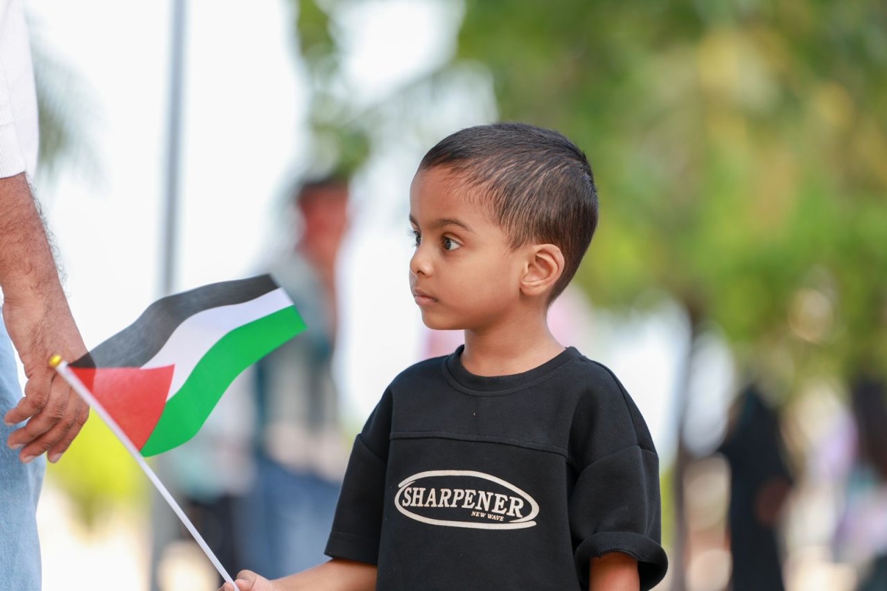 ގާޒާގައި ހިންގާ ގަތުލުއާއްމާ ދެކޮޅަށް މާލޭގައި ބޭއްވި އެއްވުން