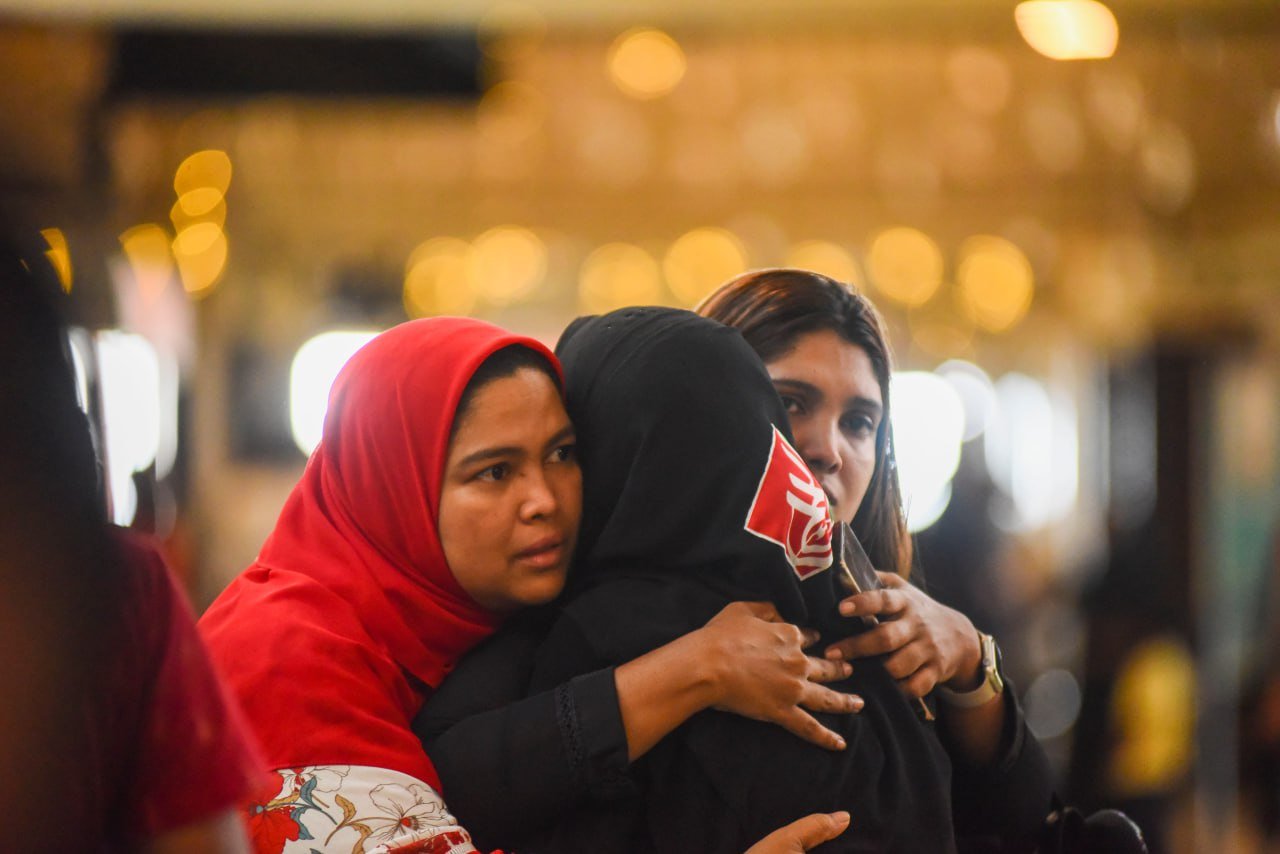 ހައްޖުވެރިންގެ ފަހު ގްރޫޕް މާލެއިން ފުރުން