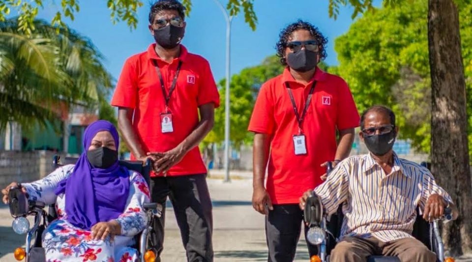 BML in tihuru motorised wheelchair hadhiyaa koffi