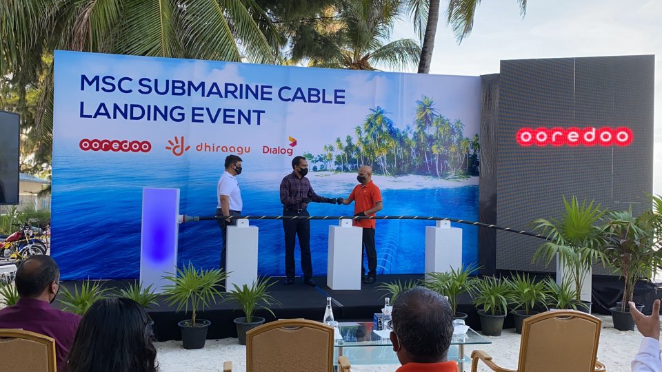 Lanka in Raajje ah elhi submarine cable in khidhumai dheyn thayyaaru vejje