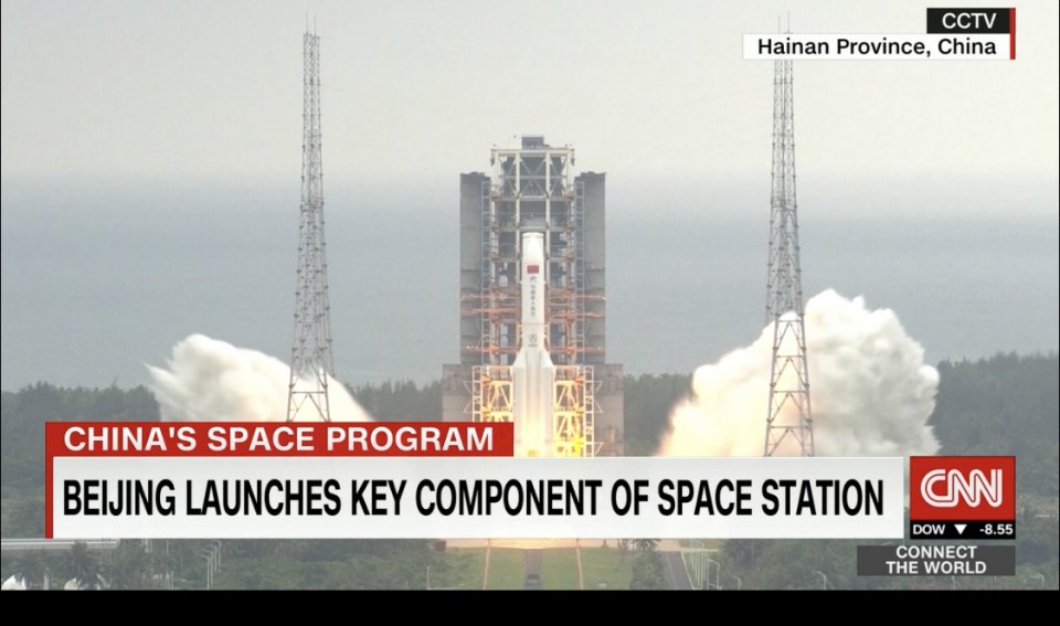 China in hadhaa jahvee marukazuge furathama module orbit ah dhookohlaifi