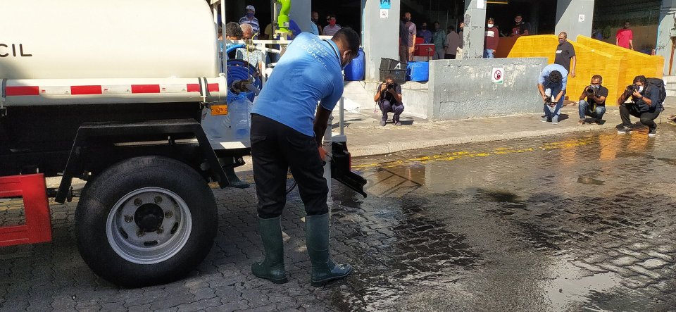 Male' ge maguthah dhove, disinfect kurumuge masaikah fashaifi