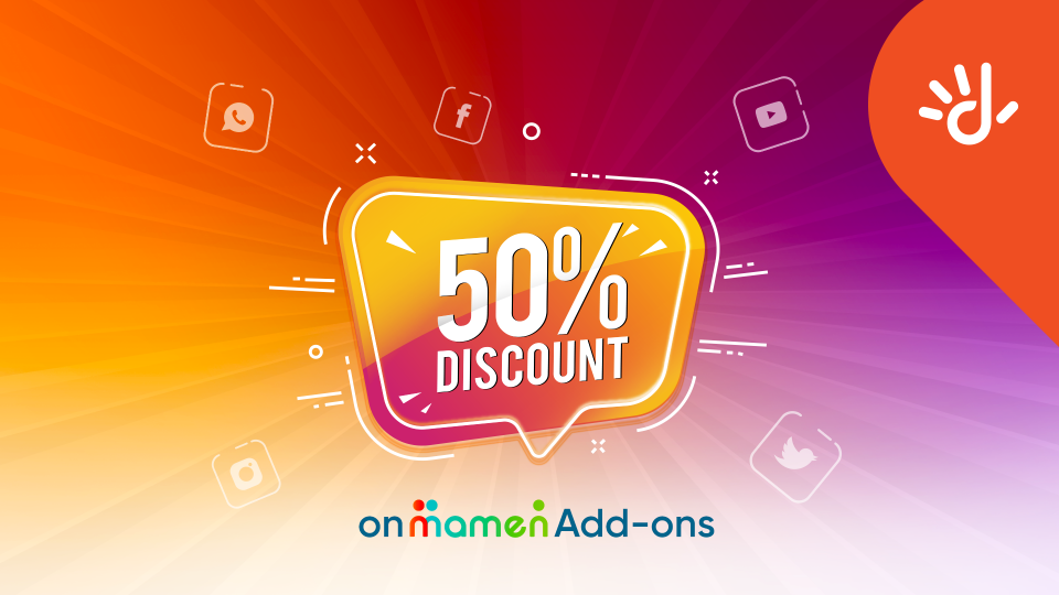 Mamen dat- add ons thakun 50% discount dhene