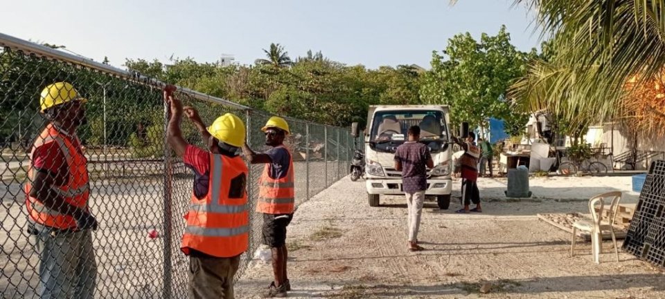 Bridge project ah vilimale in dhin bimugai city council in fence jahanee