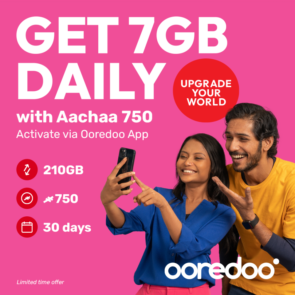 Ooredoo Aachaa prepaid customer innah 4 guna Data