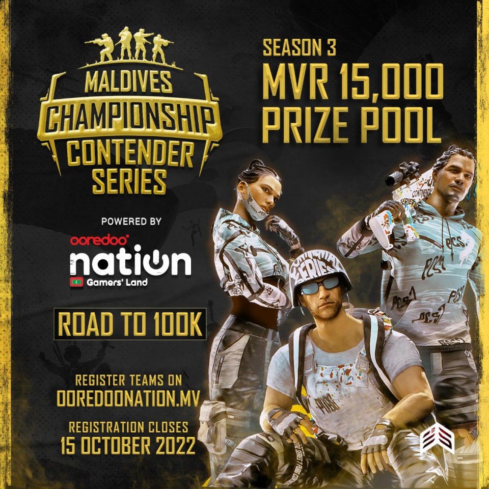 Ooredoo Maldives PUBG Championship Contender Series 3 gai register vaan hulhuvaalaifi