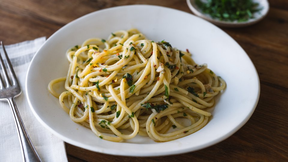 Hukuru malaafaiy: Spaghetti Agli Olio