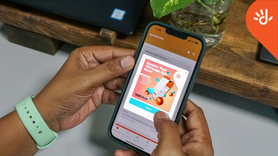 Dhiraagu app ah aa feature thakeh genesfi