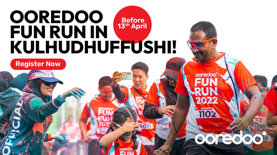 Ooredoo fun run - Kulhudhuffushi iulaan koh registration ah hulhuvaalaifi