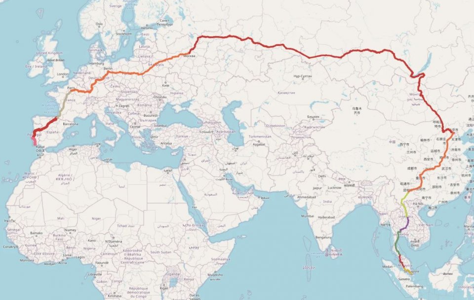 Portugal in Singapore ah: Dhuniyeyge enme dhugi rail dhathuru!