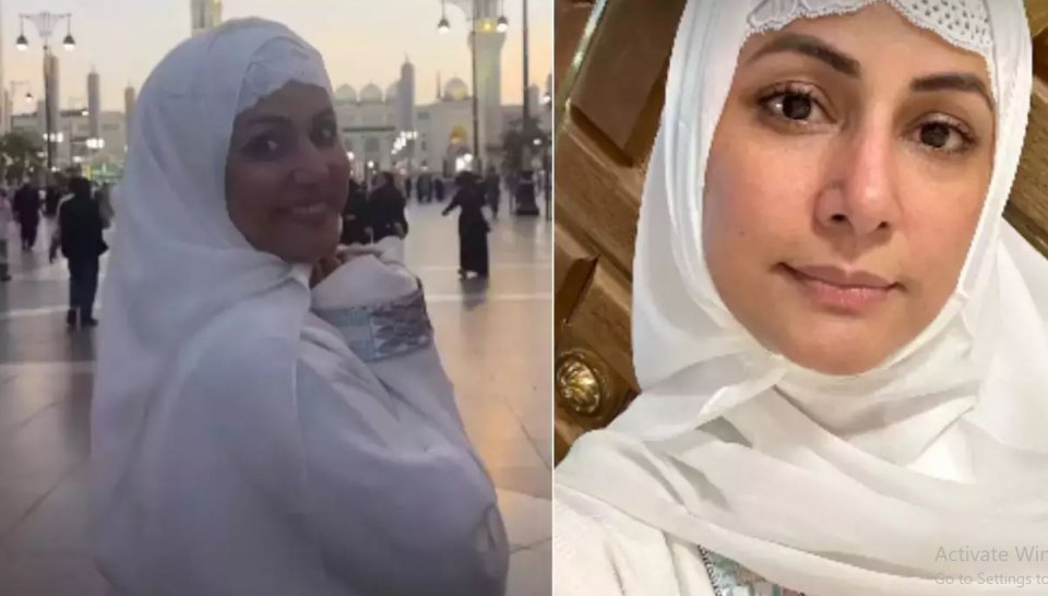 Hina Khan umrah ge alhukan adhaa kohfi