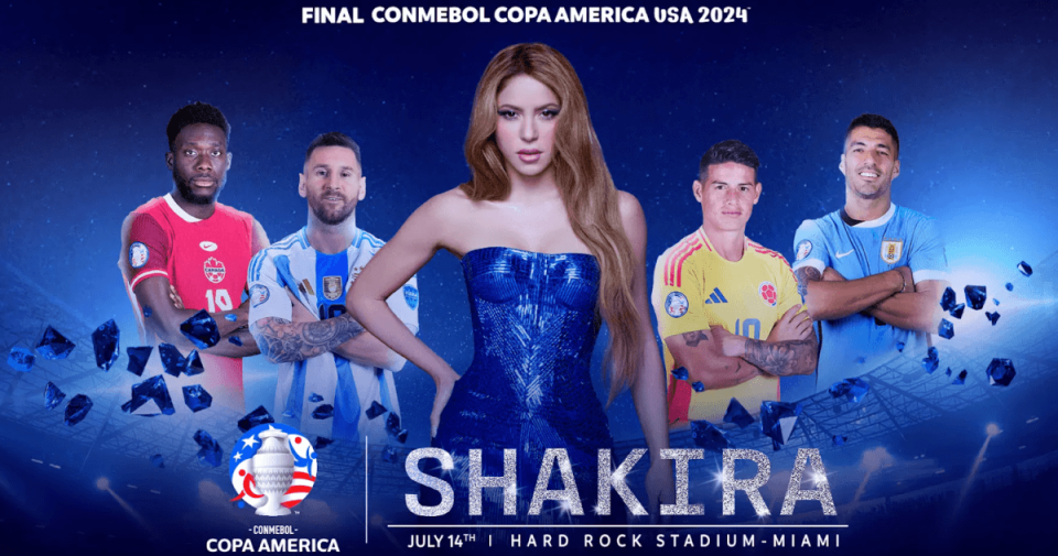 Shakira ge husha'elhumaka eku Copa America ge final July 15 gai!