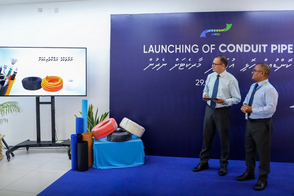 MWSC in Raajje gai Conduit pipe ufandhaa baazaarah nerefi