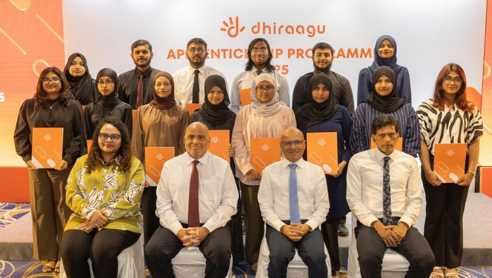 Dhiraagu apprenticeship  program 15 zuvaanun ninmaifi