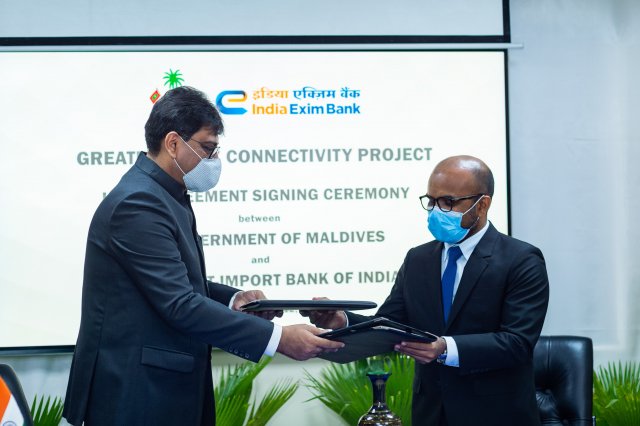 Thilafushi bridge elhumah india in 400 million dollar ge loaneh dheefi