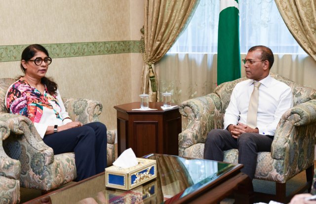 Nasheed ge supporterun govaalanee MDP ge "Mamma" Mariya ge isthiufa ah