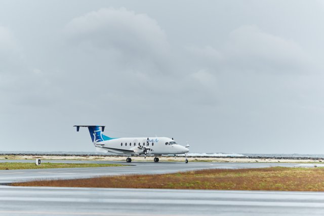Manta in Hoarafushi Airport ah charter dhathuru thah fashaifi