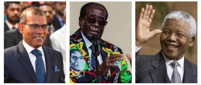 Mugabe eh Mandela eh noon, Ei Raees Nasheed