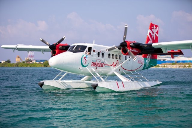 Seaplane air ambulance gai zamaanee emergency medical vaseelaithah hunnaane: IAS