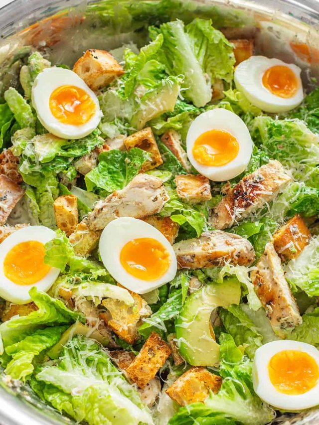 Recipe: Low fat Chicken Caesar salad