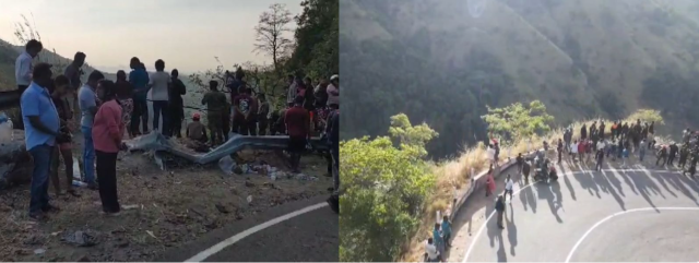 Lanka gai bus accident eh hingai 15 meehun maruvejje