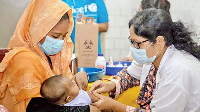 Bangaldesh gai kuda kudhinnah Typhoid vaccine dheyn bodu campaign eh fashaifi