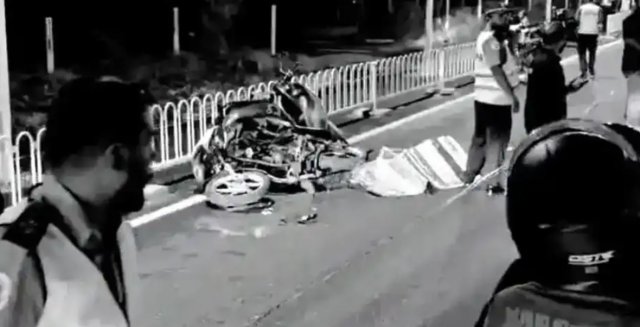 Highway gai hingi accident eh gai meehaku maruvejje