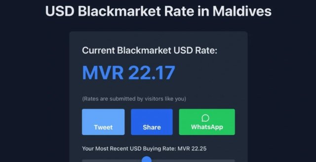Kalhu baazaarugai dollar rate fenna website raajjeygai block koffi