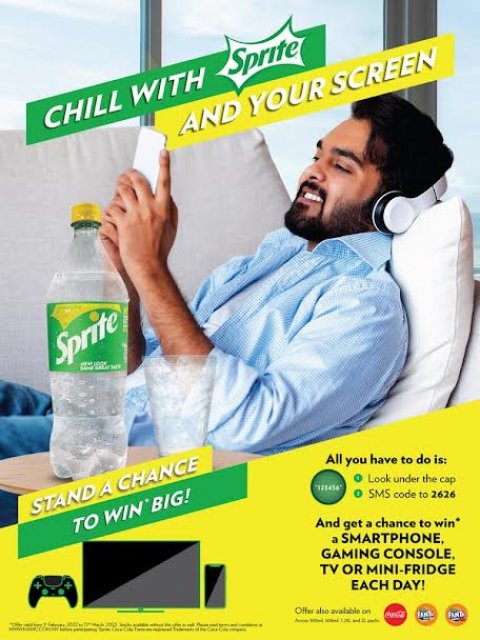 Sprite furathama promotion in screen time ah customer innah inaamu!