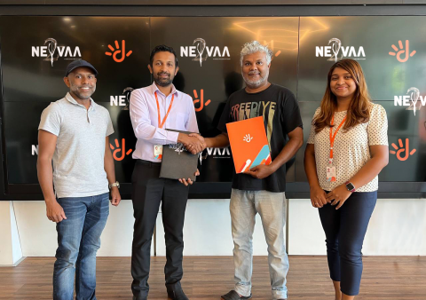 Free diving world record event ge partner akah Dhiraagu hamajjassaifi