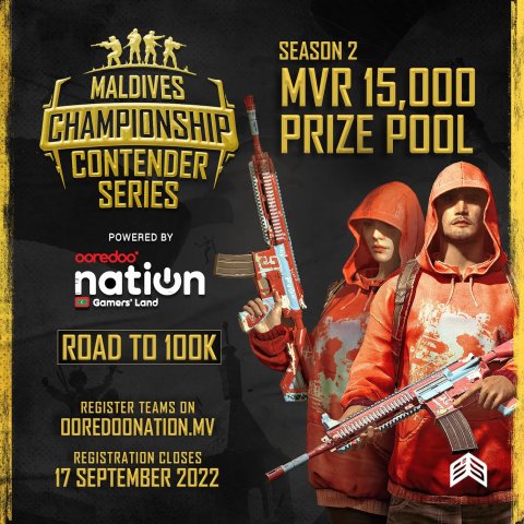 Ooredoo PUBG championship ge contendor series 2 gai register vaan hulhuvaalaifi