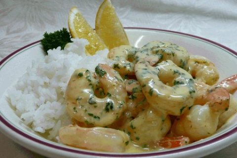 Hukuru Malaafaiy: Creamy garlic prawns