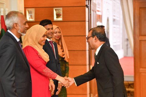 First Lady Sajidha ge dhefuhdhegoiy salaam kurevvun, goasvee Raees Maumoon