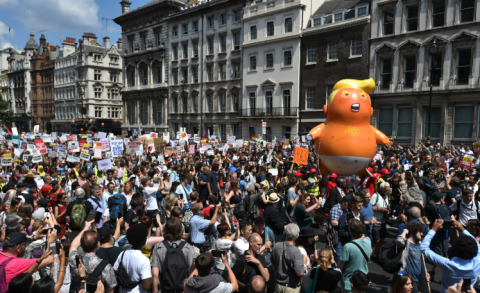 Trump UK ah vadaigennevumun London gai muzaahara kuranee