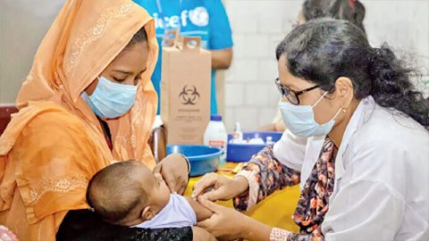 Bangaldesh gai kuda kudhinnah Typhoid vaccine dheyn bodu campaign eh fashaifi