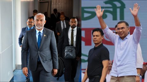 Bangladesh ge aa boduvazeeru huvaakurumuge rasmiyyaathah raees Muizzu ah dhauvathu dheefi